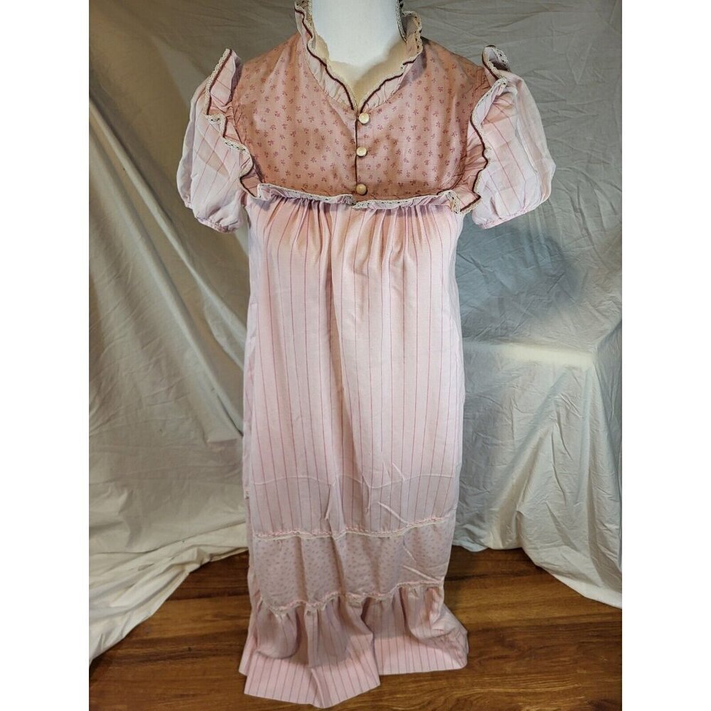VTG  Sun Babies Honolulu Hawaii Long Pink MuuMuu  Small Size hippy bohu‎